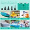 Electric Balloon Pump, 3-in-1 Air Pump for Inflatables and Balloons, Portable Balloon Pump for Latex 260Q Long Foil Balloons, 110V Dual Nozzle Inflator Deflator for Pool Floats Air Beds (Teal)